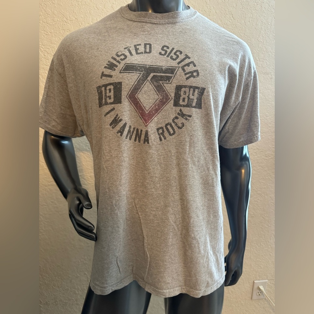 Brisco Twisted Sister shirt Vintage 1984 Gray Unisex XL X Large 100% Cotton
